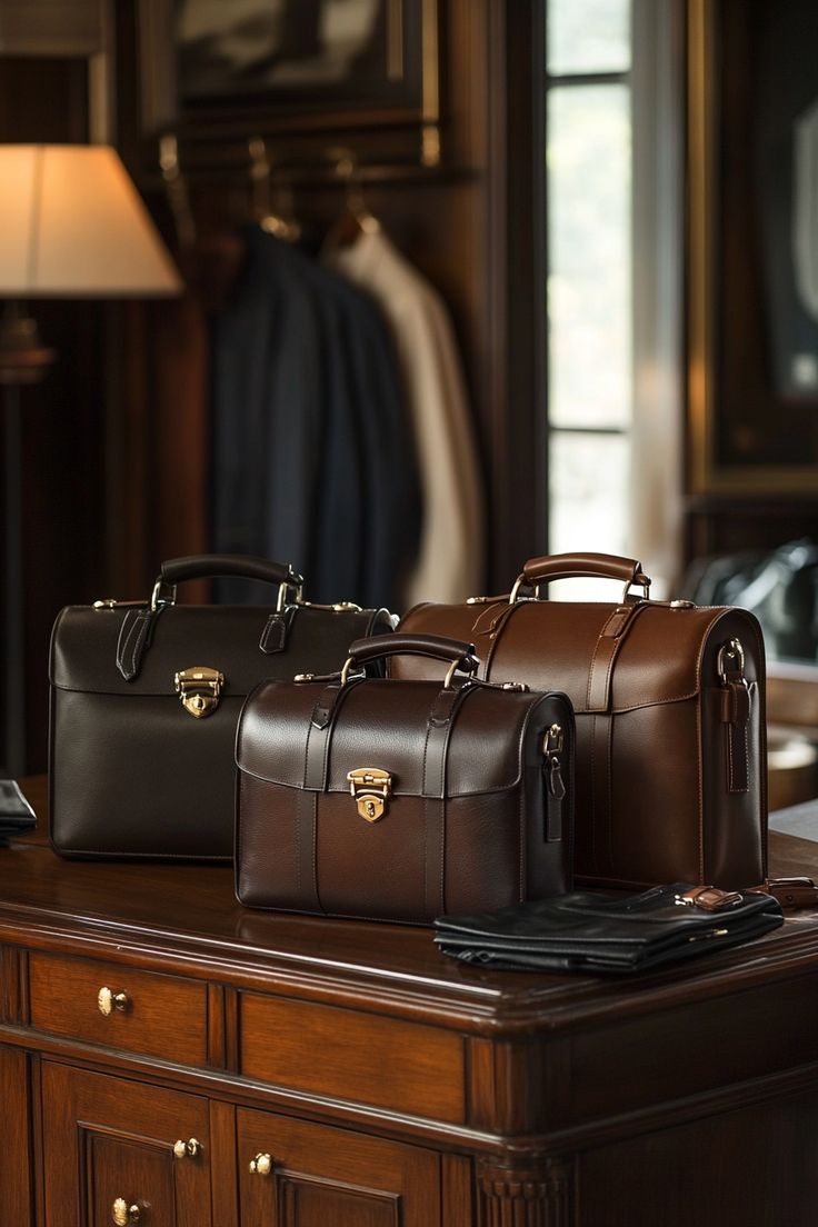 Luxury men's bags from the Classic collection, featuring high-quality leather and sophisticated design for a refined look